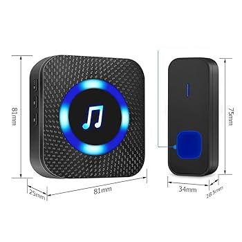 ワイヤレスチャイム　wireless call system ワイヤレスチャイム 受信機 2個 玄関チャイム 送信機 電池式